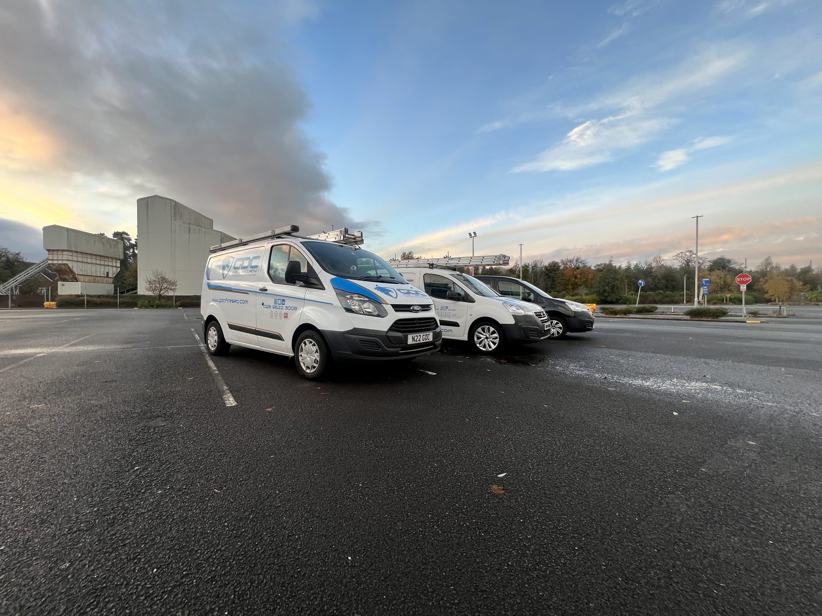 GDC Fire & Security van fleet, ready to serve Belfast & Northern Ireland